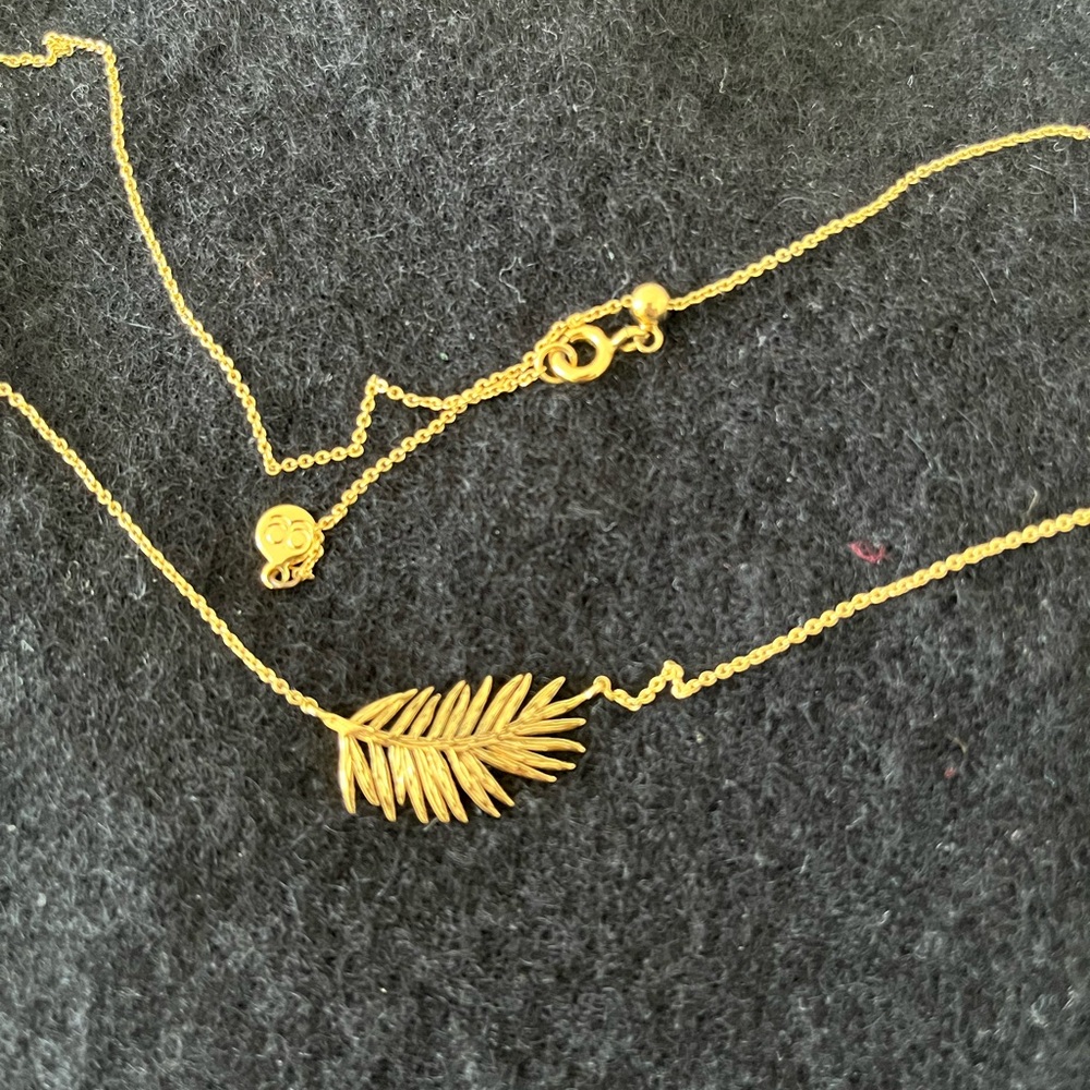 gorjana gold feather necklace